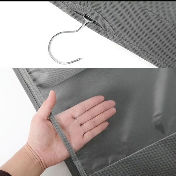 Hanging Purse Hand Bag Organizer Storage,‎ Gray Transparent Holds 6 Hang Bags - Picture 4 of 6